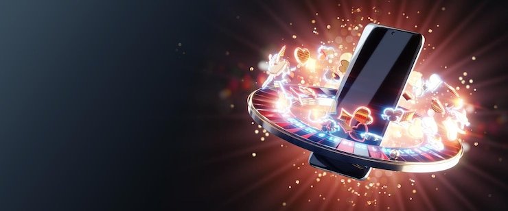 mpo383 login Boom City mobile layout showing stake controls and spin button