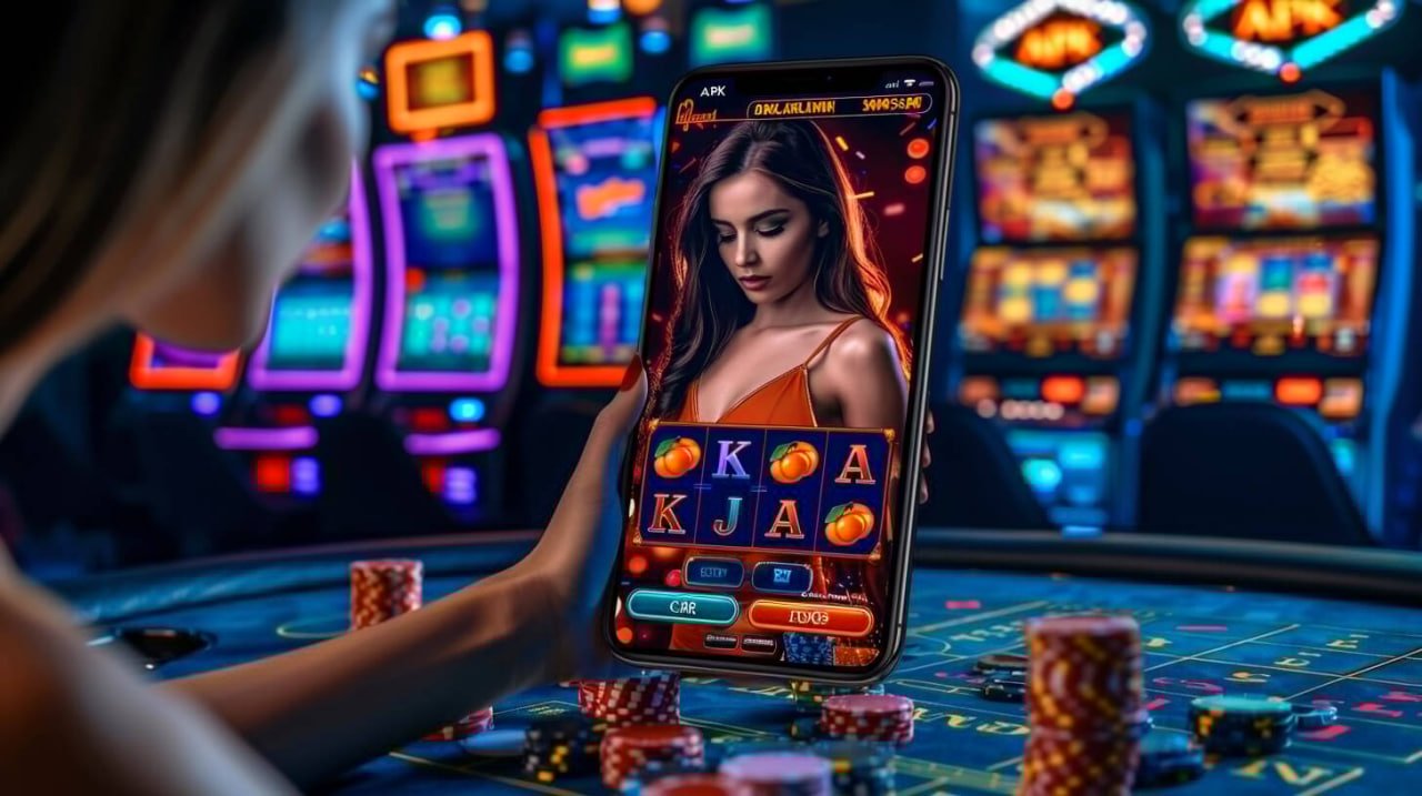 Mobile phone showing mpo383 login Microgaming table with portrait-mode layout